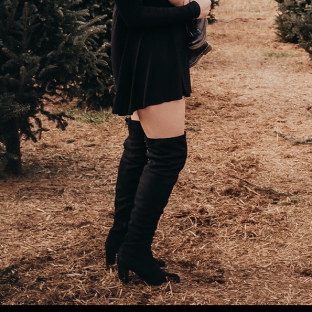 Over the Knee Black Boots